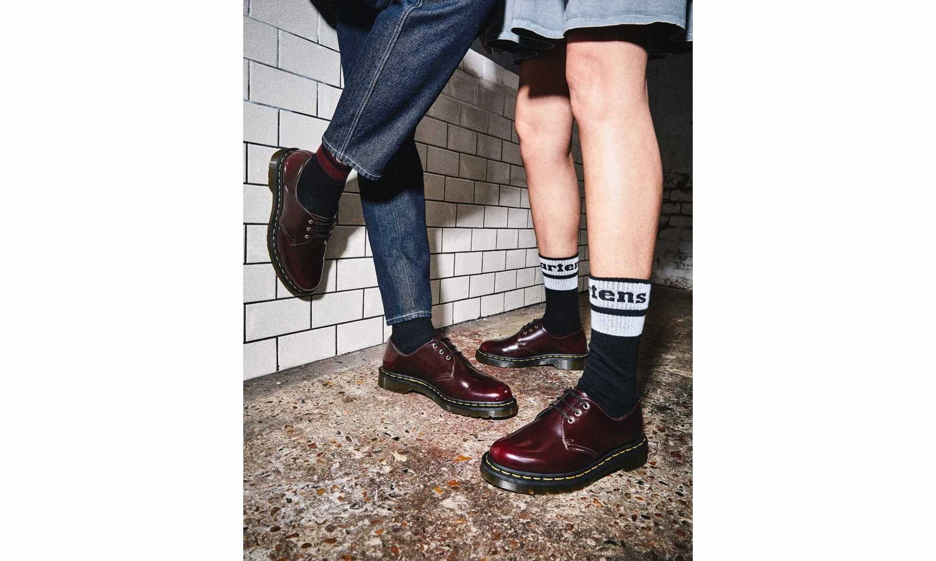 Dr. Martens 1461 3-Eye Shoe Cherry Red Oxford Rub Off 6 Dr. Martens 1461 3-Eye Shoe Cherry Red Oxford Rub Off - Image 6