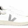 Veja V-10 Vegan White Oxford-Grey Black