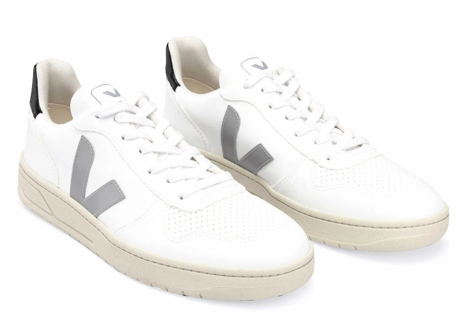 Veja V-10 Vegan White Oxford-Grey Black 2 Veja V-10 Vegan White Oxford-Grey Black - Image 2