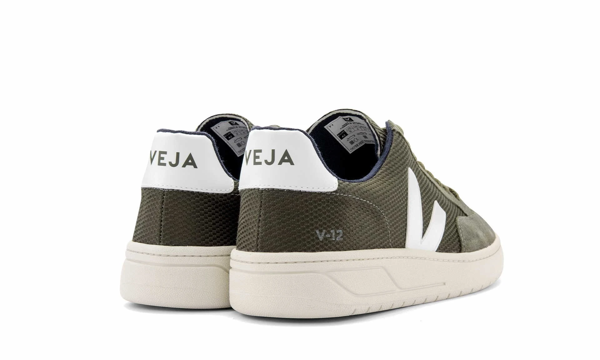 Veja V-12 B-Mesh Olive White 3 Veja V-12 B-Mesh Olive White - Image 3