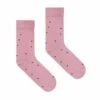 Organic Cotton Socks Light Pink Burgundy Dots