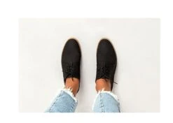 Teresa Canvas Black -ALTERCORE Sales Store vegan lace up shoe ahimsa teresa canvas black 6 6