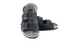 Three Strap Sandal Black -ALTERCORE Sales Store vegan sandal vegetarian shoes three strap sandal black 5 5