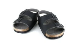 Three Strap Sandal Black -ALTERCORE Sales Store vegan sandal vegetarian shoes three strap sandal black 6 5