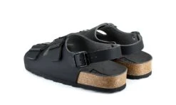 Three Strap Sandal Black -ALTERCORE Sales Store vegan sandal vegetarian shoes three strap sandal black 7 5