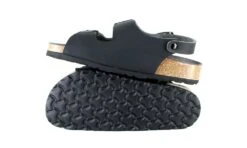 Three Strap Sandal Black -ALTERCORE Sales Store vegan sandal vegetarian shoes three strap sandal black 8 5
