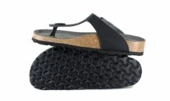 Toe Post Sandal Black -ALTERCORE Sales Store vegan sandal vegetarian shoes toe post sandal black 6 3