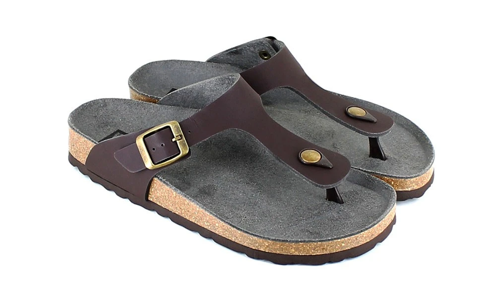 Toe Post Sandal Brown 2 Toe Post Sandal Brown - Image 2