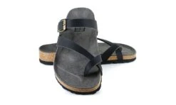 Toe Strap Sandal Black -ALTERCORE Sales Store vegan sandal vegetarian shoes toe strap sandal black 5 3