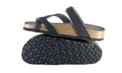 Toe Strap Sandal Black -ALTERCORE Sales Store vegan sandal vegetarian shoes toe strap sandal black 6 3