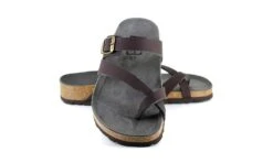 Toe Strap Sandal Brown -ALTERCORE Sales Store vegan sandal vegetarian shoes toe strap sandal brown 5 4