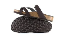 Toe Strap Sandal Brown -ALTERCORE Sales Store vegan sandal vegetarian shoes toe strap sandal brown 6 4