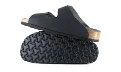 Two Strap Sandal Black -ALTERCORE Sales Store vegan sandal vegetarian shoes two strap sandal black 6 4